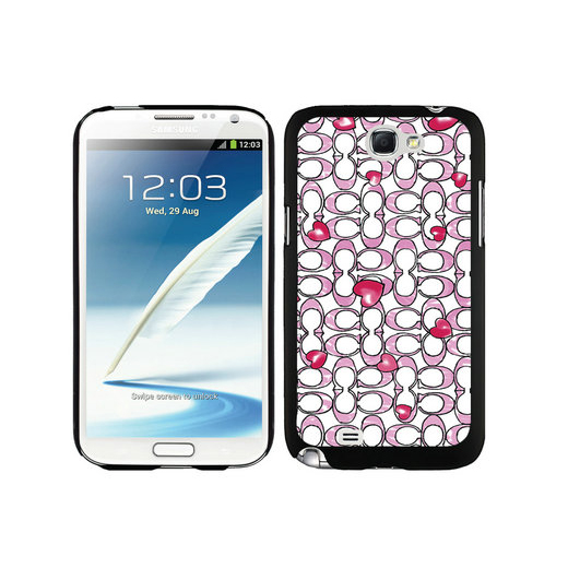 Coach Love Logo Pink Samsung Note 2 Cases DSS | Women - Click Image to Close